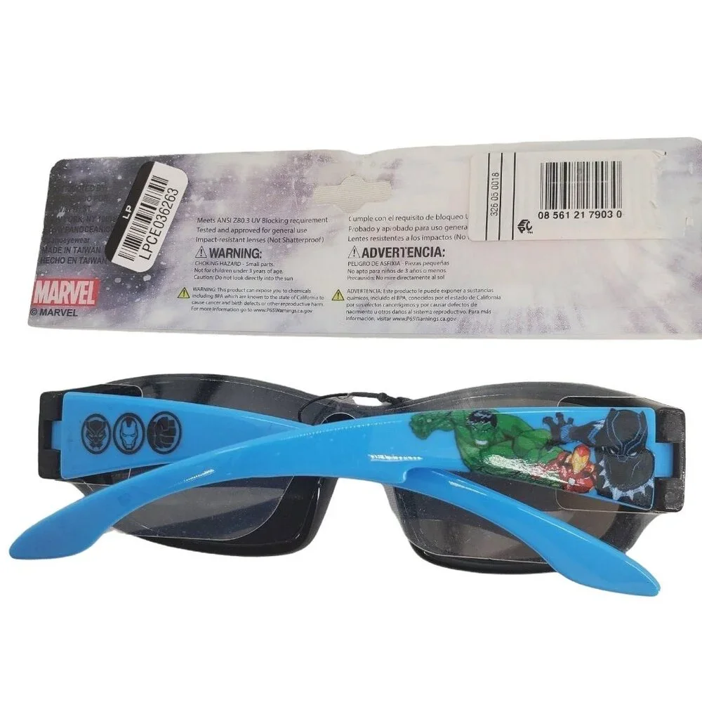 Marvel Avengers youth 3+ Sunglasses 100% UVA & UVB Protection Shatter Resistant